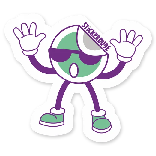 Hands-up Dude Sticker