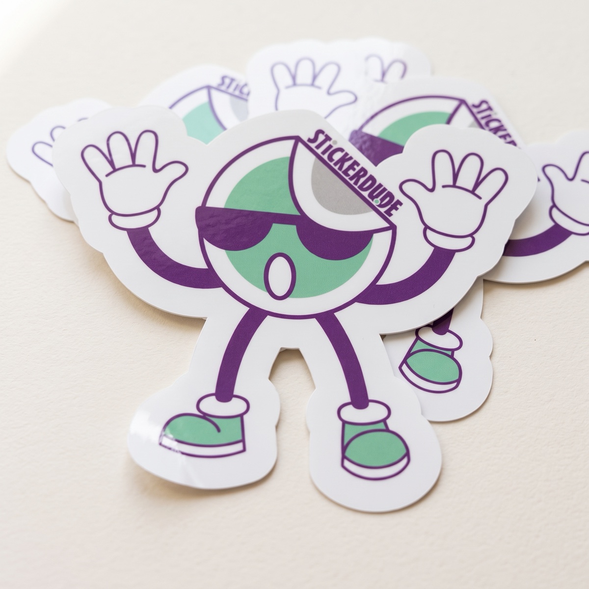 Hands-up Dude Sticker